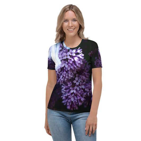 Women's Lilac All Over Print T-shirt
